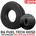 18mm Braided Rubber Fuel Hose, SAE J30 R6